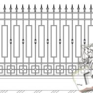 Кованый кирпичный забор в Дубне
