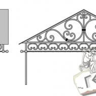 Козырек над крыльцом кованый арочный в Щёлково